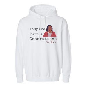 KBJ Inspire Future Generations Quote Garment-Dyed Fleece Hoodie