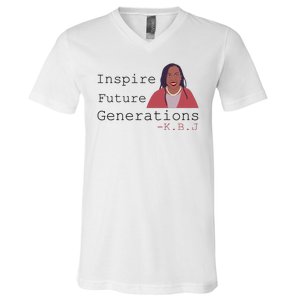 KBJ Inspire Future Generations Quote V-Neck T-Shirt