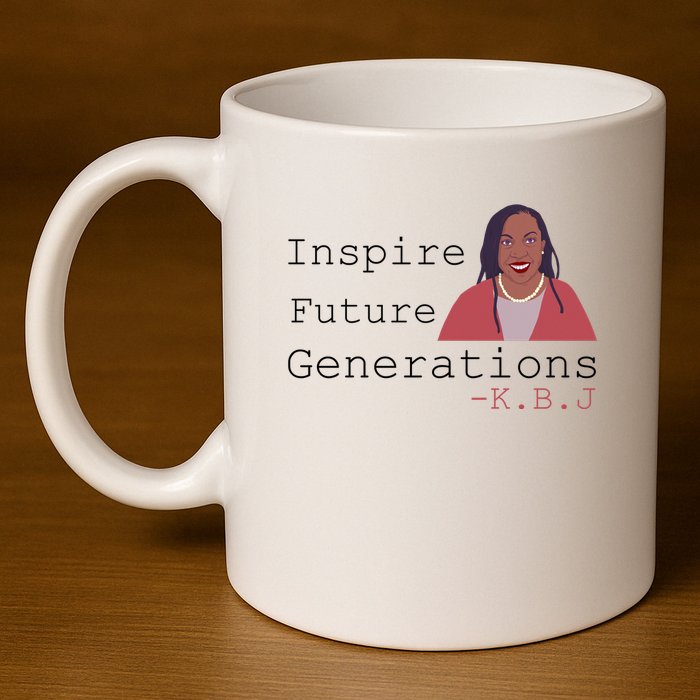 KBJ Inspire Future Generations Quote 11oz C Handle Ceramic Mug