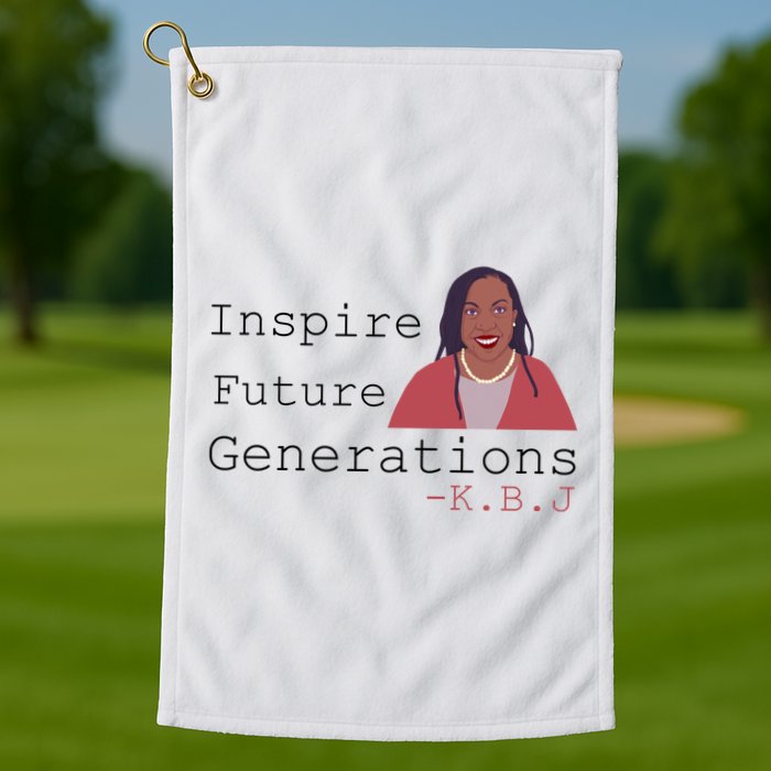 KBJ Inspire Future Generations Quote Golf Towel