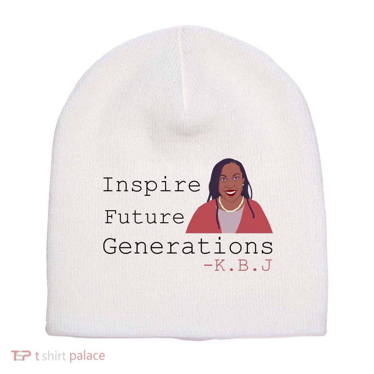 KBJ Inspire Future Generations Quote Short Acrylic Beanie