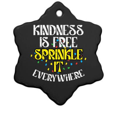 Kindness Is Free Orange Anti Bullying Unity Day Ceramic Star Ornament