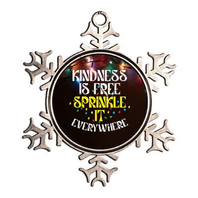 Kindness Is Free Orange Anti Bullying Unity Day Metallic Star Ornament