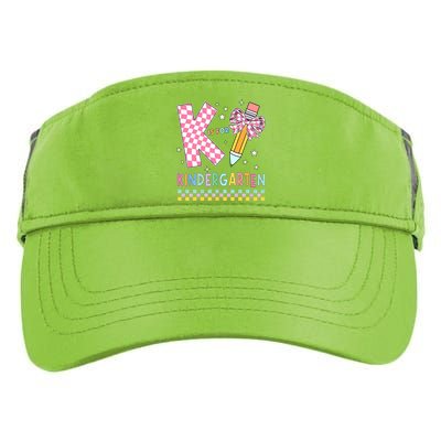 K Is For Kindergarten Teacher Coquette Bow Back To School Adult Drive Performance Visor