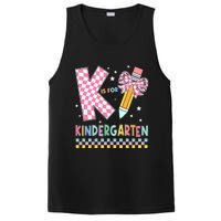 K Is For Kindergarten Teacher Coquette Bow Back To School PosiCharge Competitor Tank