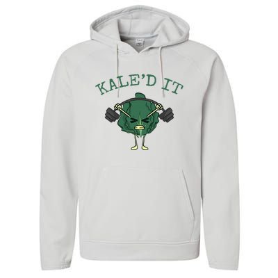 KaleD It Funny Vegan Kale Performance Fleece Hoodie