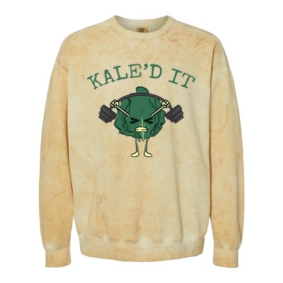 KaleD It Funny Vegan Kale Colorblast Crewneck Sweatshirt