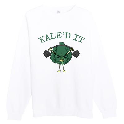 KaleD It Funny Vegan Kale Premium Crewneck Sweatshirt