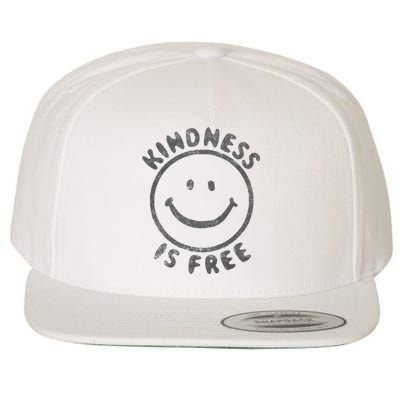 Kindness Is Free Wool Snapback Cap