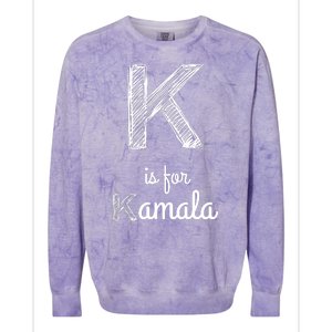 K Is For Kamala Colorblast Crewneck Sweatshirt