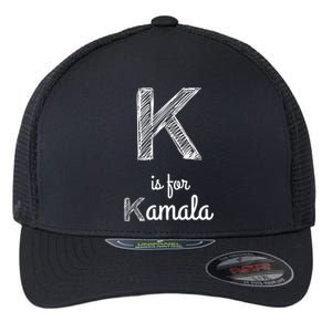 K Is For Kamala Flexfit Unipanel Trucker Cap