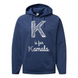 K Is For Kamala Performance Fleece Hoodie