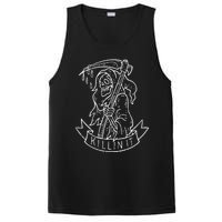 Killin It Funny Grim Reaper Distressed Tattoo Art Graphic PosiCharge Competitor Tank