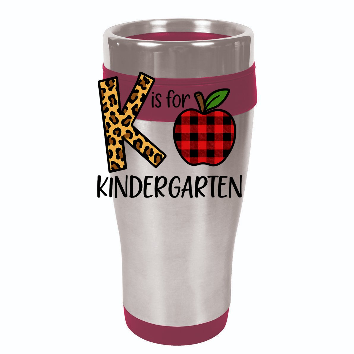 K Is For Kindergarten Teacher Leopard Buffalo Plaid Cooling Performance Crew T-Shirt