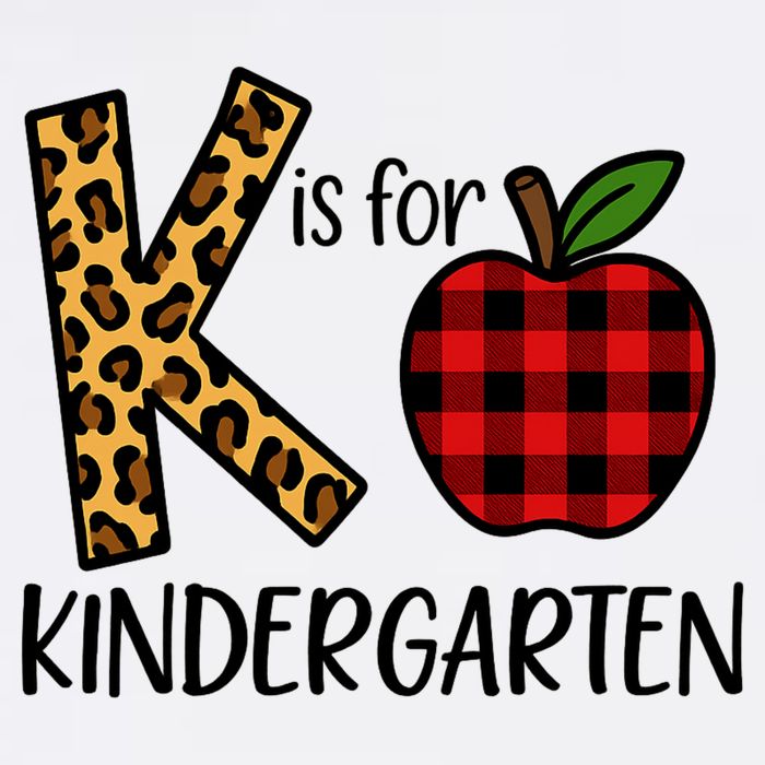 K Is For Kindergarten Teacher Leopard Buffalo Plaid Hoodie