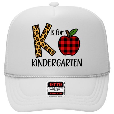 K Is For Kindergarten Teacher Leopard Buffalo Plaid Hat