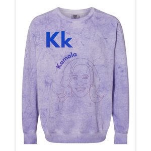 Kk Is For Kamala Colorblast Crewneck Sweatshirt