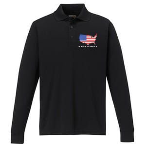 Kyle Is Free United States Performance Long Sleeve Polo