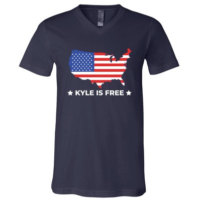 Kyle Is Free United States V-Neck T-Shirt