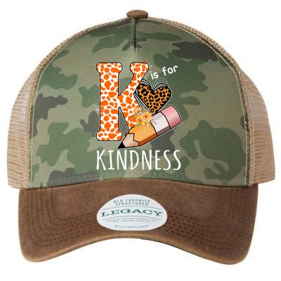 K Is For Kindness Kindergarten Cheetah Legacy Tie Dye Trucker Hat