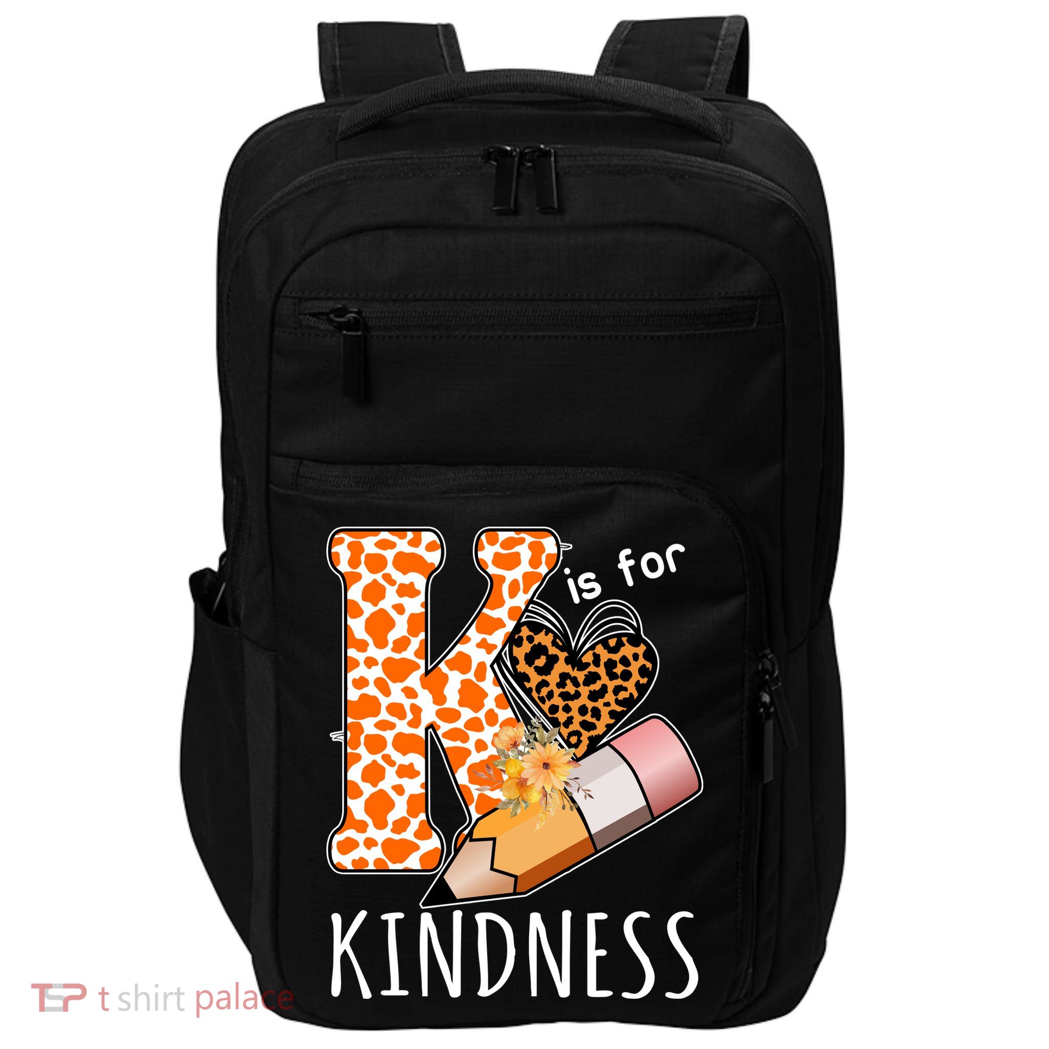 K Is For Kindness Kindergarten Cheetah Impact Tech Backpack