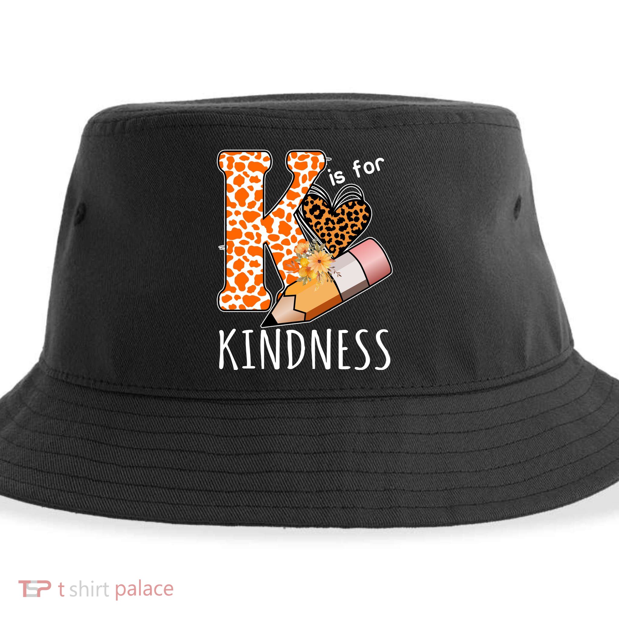 K Is For Kindness Kindergarten Cheetah Sustainable Bucket Hat