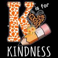 K Is For Kindness Kindergarten Cheetah Drawstring Bag