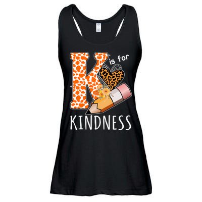 K Is For Kindness Kindergarten Cheetah Ladies Essential Flowy Tank