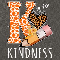 K Is For Kindness Kindergarten Cheetah Cotton Canvas Backpack