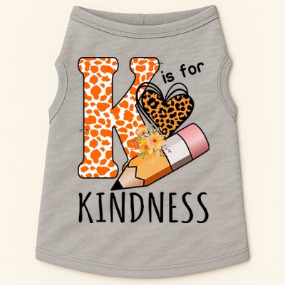K Is For Kindness Kindergarten Cheetah Doggie Tank