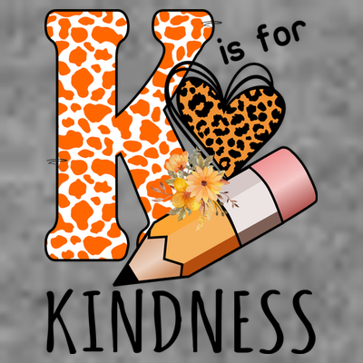 K Is For Kindness Kindergarten Cheetah T-Shirt