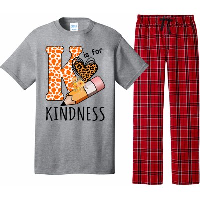 K Is For Kindness Kindergarten Cheetah Pajama Set