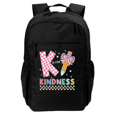 K Is For Kindness Cute Pencil Bow Teacher Be Kind Daily Commute Backpack