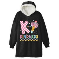 K Is For Kindness Cute Pencil Bow Teacher Be Kind Hooded Wearable Blanket