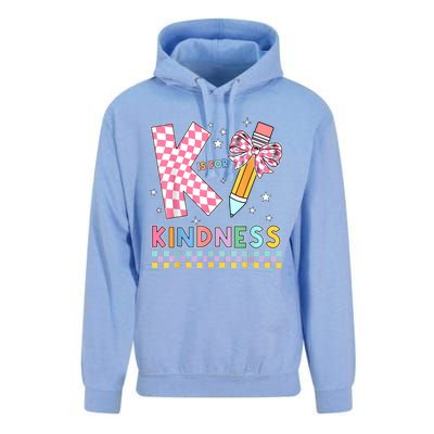 K Is For Kindness Cute Pencil Bow Teacher Be Kind Unisex Surf Hoodie