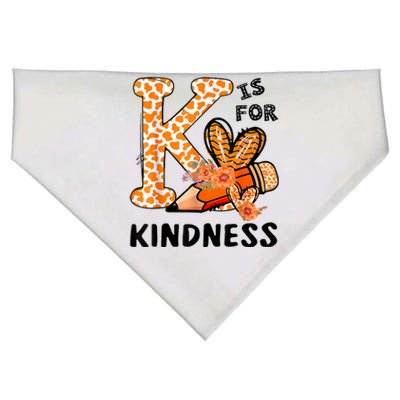 K Is For Kindness Orange Anti Bullying Unity Day Teacher USA-Made Doggie Bandana