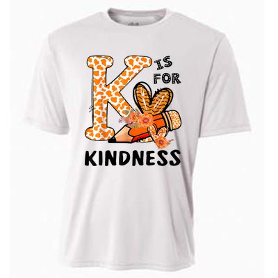 K Is For Kindness Orange Anti Bullying Unity Day Teacher Cooling Performance Crew T-Shirt