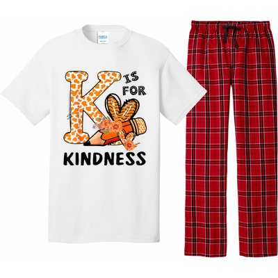 K Is For Kindness Orange Anti Bullying Unity Day Teacher Pajama Set