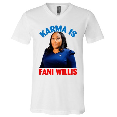 Karma Is Fani Willis V-Neck T-Shirt