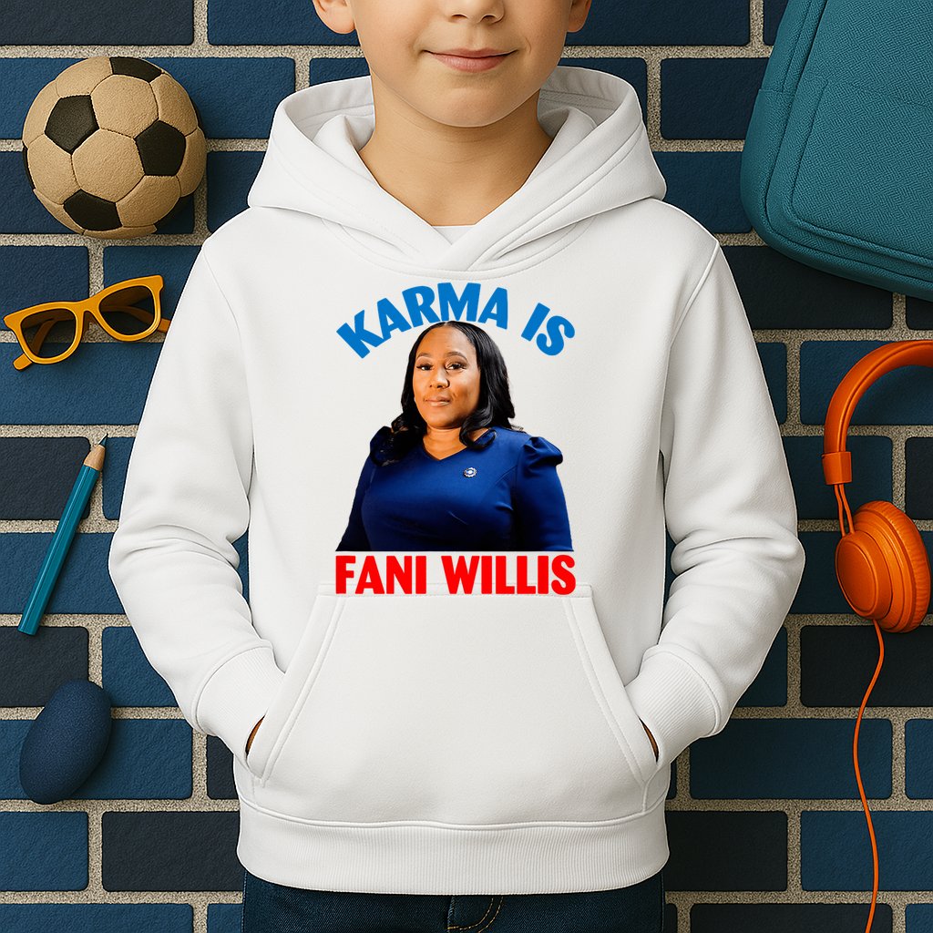 Karma Is Fani Willis Kids Hoodie