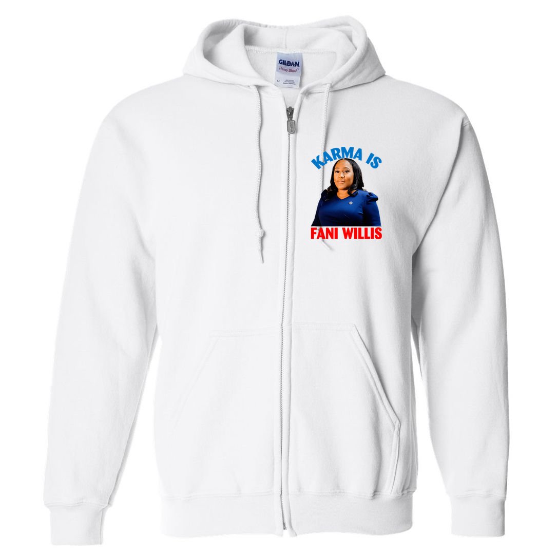 Karma Is Fani Willis Full Zip Hoodie