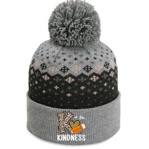 K Is For Kindness Orange Anti Bullying Unity Day Teacher The Baniff Cuffed Pom Beanie