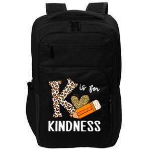 K Is For Kindness Orange Anti Bullying Unity Day Teacher Impact Tech Backpack