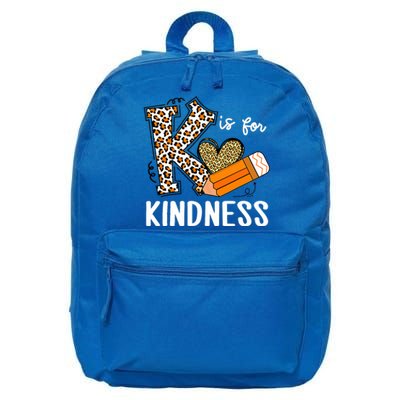 K Is For Kindness Orange Anti Bullying Unity Day Teacher 16 in Basic Backpack