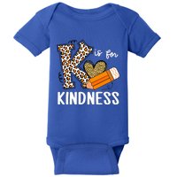 K Is For Kindness Orange Anti Bullying Unity Day Teacher Baby Bodysuit