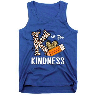 K Is For Kindness Orange Anti Bullying Unity Day Teacher Tank Top