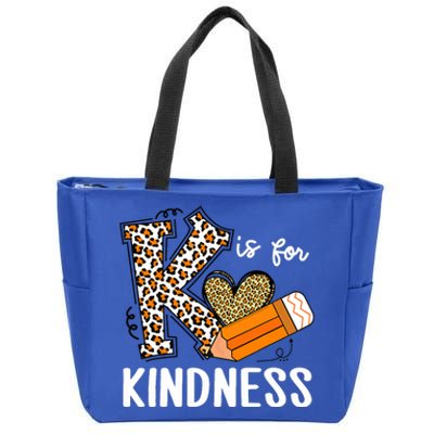 K Is For Kindness Orange Anti Bullying Unity Day Teacher Zip Tote Bag