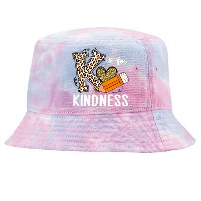 K Is For Kindness Orange Anti Bullying Unity Day Teacher Tie-Dyed Bucket Hat