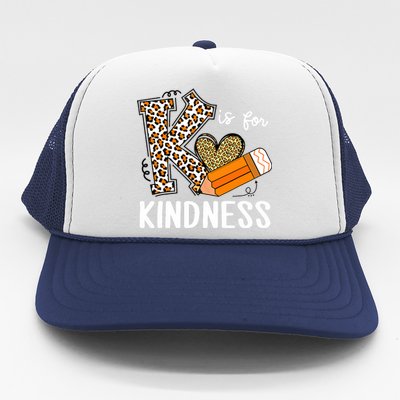 K Is For Kindness Orange Anti Bullying Unity Day Teacher Trucker Hat