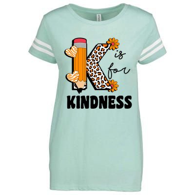 K Is For Kindness Orange Anti Bullying Unity Day Teacher Enza Ladies Jersey Football T-Shirt